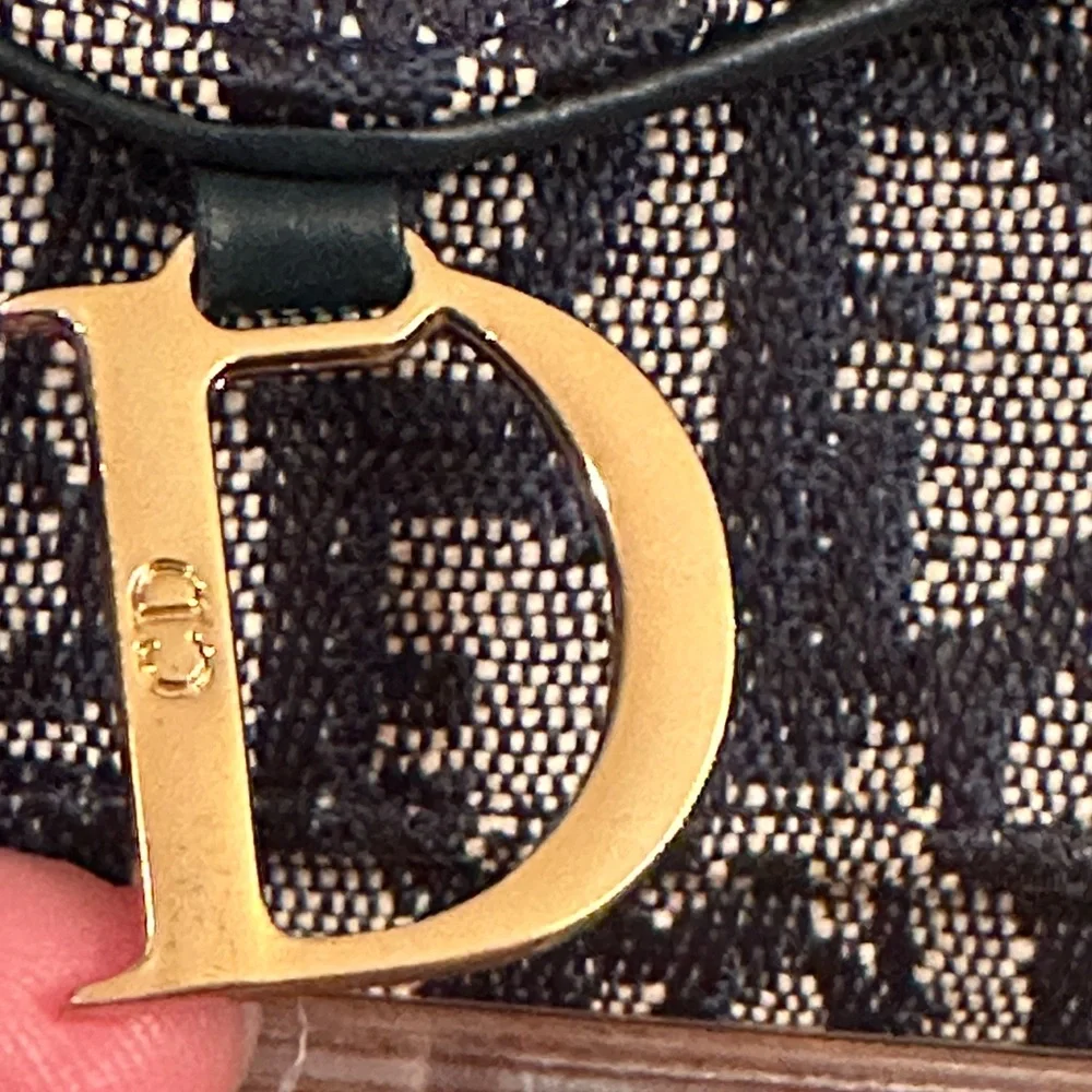 CHRISTIAN DIOR Monogram Compact Saddle Wallet